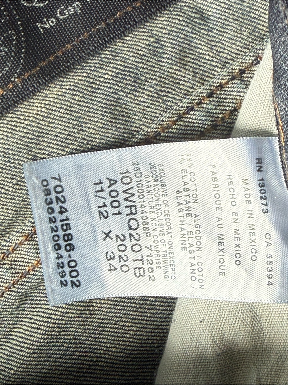 Wrangler Q-Baby No Gap Waistband Womens Jeans Size 11/12x34 - Picture 3 of 5